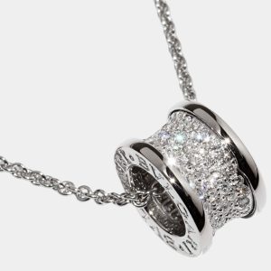 B.Zero1 Diamond Necklace من Bvlgari بذهب أبيض عيار 18 وطول 46 سم