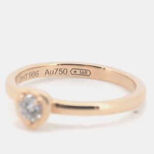 Cartier Diamond Ring خاتم من ذهب وردي عيار 18 بتصميم d’Amour Heart