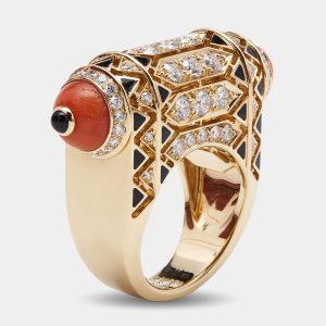 Cartier Geometry Ring خاتم بذهب وردي عيار 18 بتصميم فن الديكو