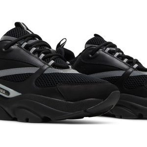 a pair of black and grey sneakers