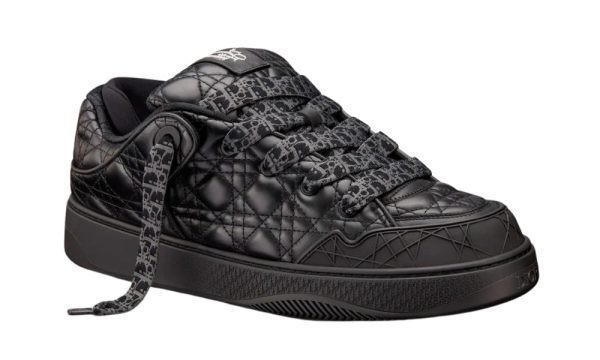 a black shoe with laces