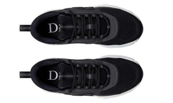 a pair of black sneakers