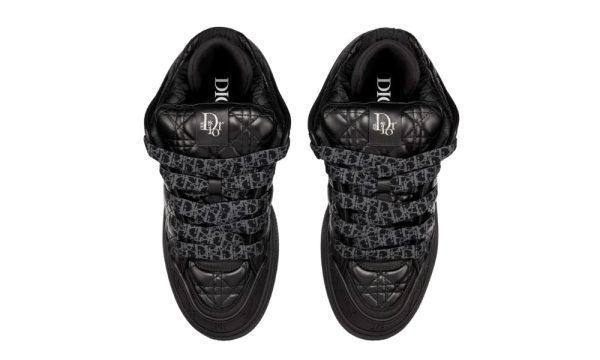 a pair of black sneakers